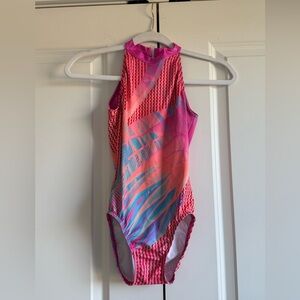 GK Simone Biles Signature High neck Pink Leotard; Size: AXS